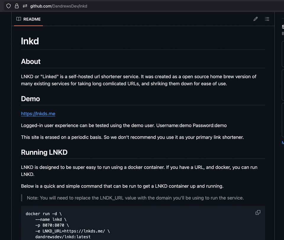 LNKD Link Shortening